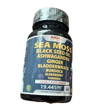 MDA Supplements Sea Moss 16-in-1 Capsules - 19.445 mg - 60 Count - EX 06/26