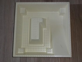 LEGO 32x32 Raised Baseplate 2552 Blue White Mountain Ice Canyon Ramp Pit 6983 A+