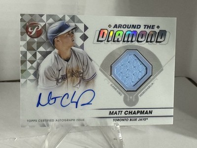 2023 Topps Pristine - Around the Diamond Autograph Relics Matt Chapman...
