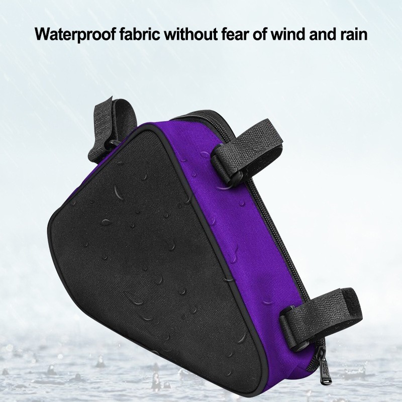 Bolsa de bicicleta triangular ligera impermeable para todos tus elementos esenci