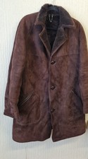 Bailys Sheepskin Deep Brown Coat For Women Size 12 Express Shipping