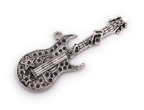 Charme guitare avec pierres étoile pendentif chaîne accessoires bijoux fournitures de bricolage  - Photo 1/1