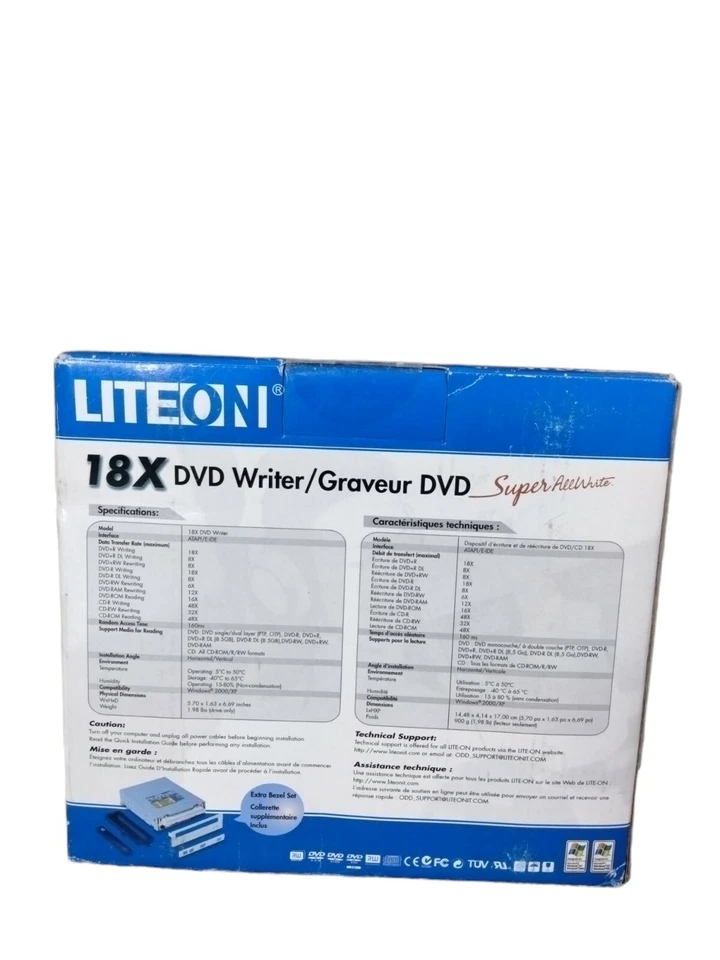 Lite-on Super Allwrite LH-18A1P-186 / 18x DVD±R Burn Dvd Writer - Image 2 of 4
