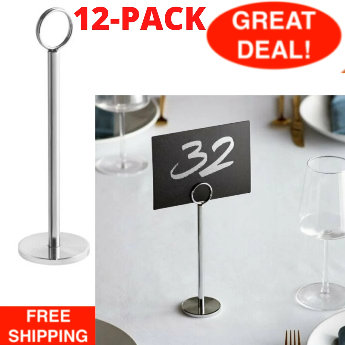 Silver table card holders outlet