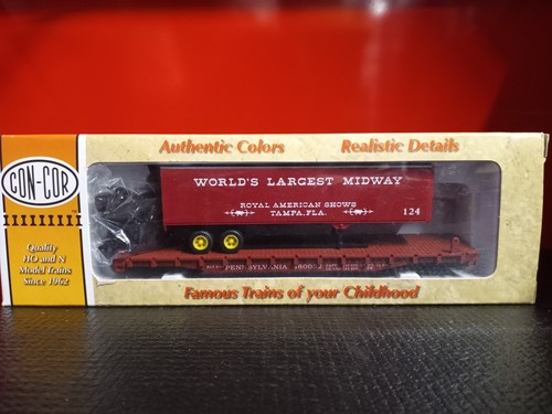 Kit TOFC Con-Cor HO escala 1/87 54' con remolque RAS de 40' Pennsy FlatCar #480052 | Zustand: New