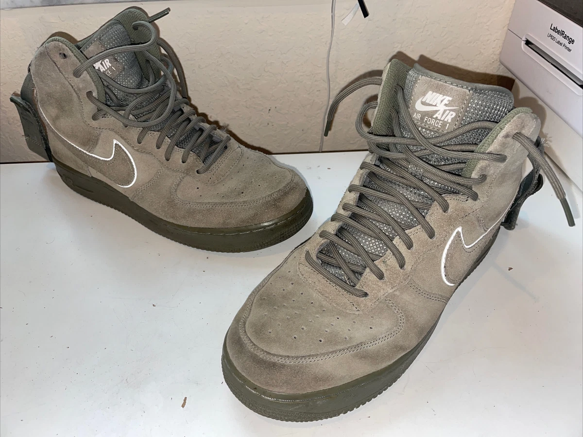 Nike Air Force 1 High '07 LV8 Suede Dark Stucco Size 9 AA1118-002