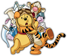 Winnie the Pooh Pals Kids Cartoon Car Bumper Window Sticker Decal 5"X4.1"