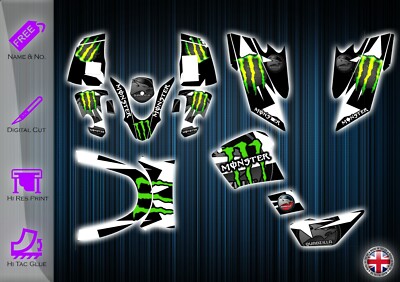 QUADZILLA 250E AUFKLEBER - GRAFIK KIT - QUADZILLA 250 E DECALS - GRAFIK KIT