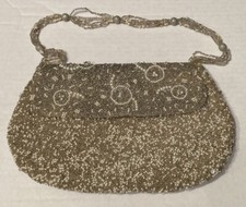 Ivory Colored Beaded Purse Bag Made in India Limited Edition 2005
