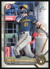 2022 Bowman Prospects #BP144 Jheremy Vargas Milwaukee Brewers