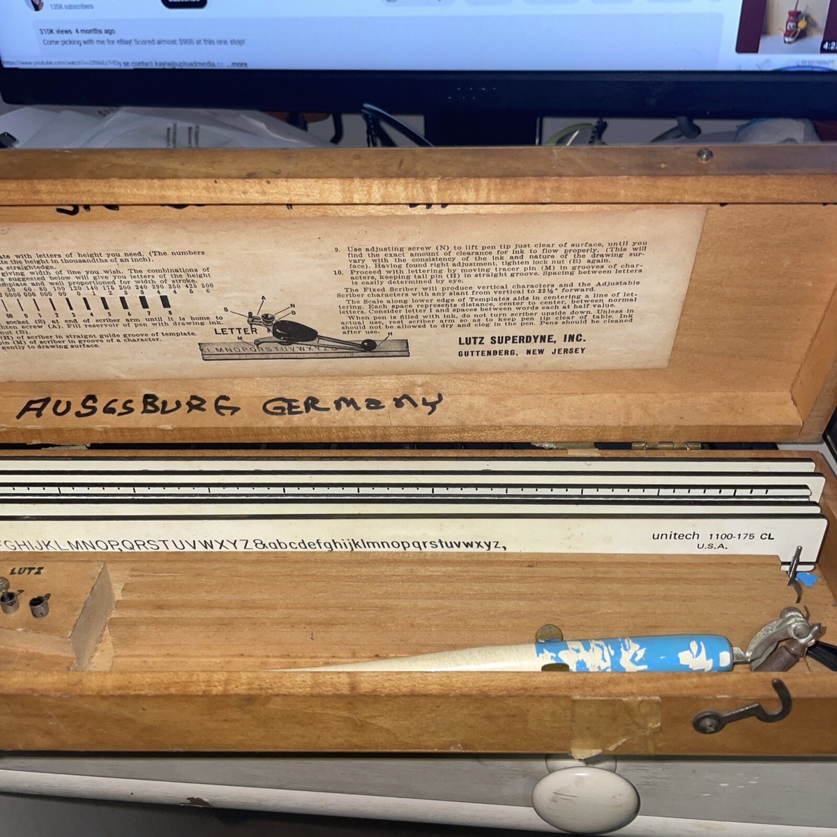 VINTAGE KEUFFEL & ESSER K&E LEROY LETTERING SET DRAFTING TOOL As