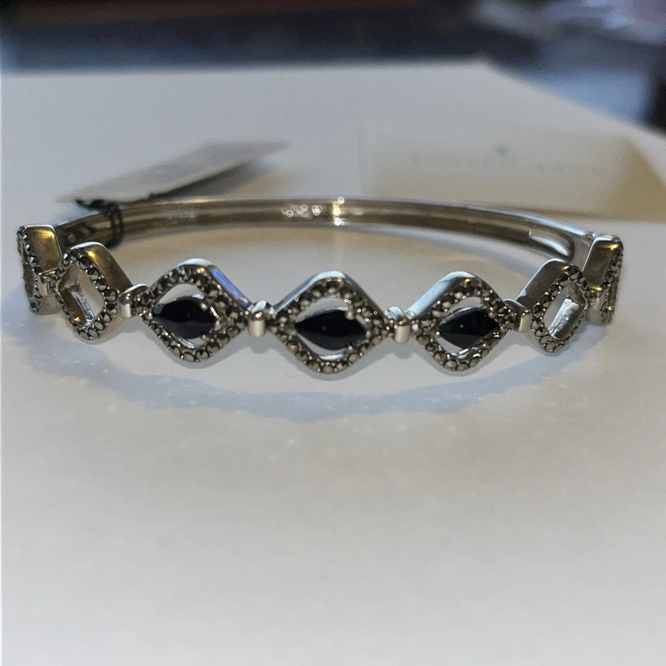 Judith Jack чистого гематита черный камень браслет с Ярлыками $250 - Изображение 2 из 4