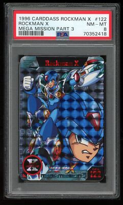 Rockman Japanese Carddass X Mega Mission 122 Rockman X Prism PSA 8