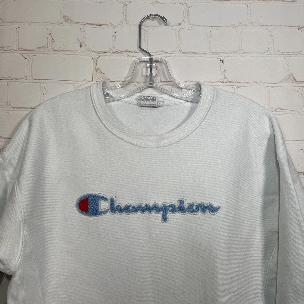 Champion sweater fake vs real white cheap