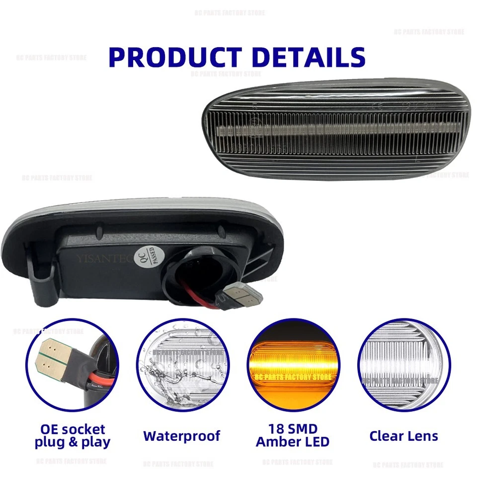 Clear LED Side Marker Signal Light For 93-01 Subaru Impreza GC GM GF #84401FA040 Foto 3 de 4