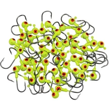 50Pcs Jig Heads Fishing Hooks Crappie Bass Panfish Lure Bait 1/32 1/16 1/8 oz