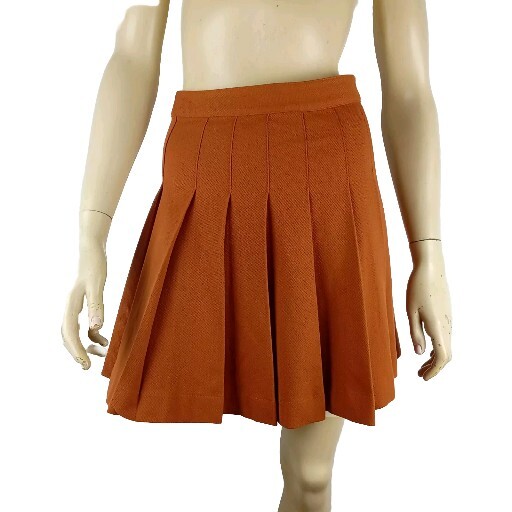 PRINCESS HIGHWAY ladies size 8 skirt brown pleated textured short