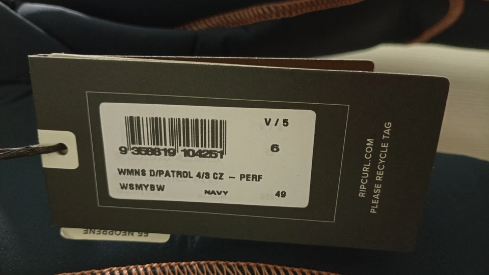 RIP CURL Womens Dawn Patrol Performance 4/3 Chest Zip Full Suit Size:6 - Bild 2 von 4