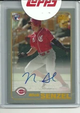 NICK SENZEL 2019 Topps Archives RC Silver Parallel AUTOGRAPH #97/99 Reds