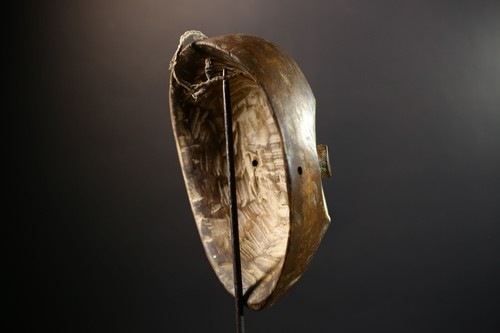 Maschera africana Bwa Bobo occhi rotondi tribale dipinta Burkina Faso arte da parete-G5295 - Foto 16 di 24