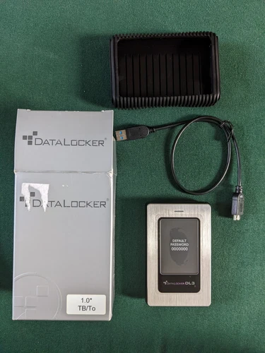 Datalocker DVL1000V3 DL3 1TB External HDD Secure Hardware Encrypted hard disk