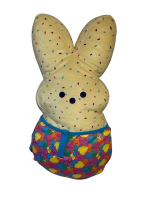 Build A Bear Peeps Party Cake Bunny Yellow Confetti  16'' Plush with Shorts