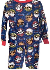 Paw Patrol Toddler Boy 2 pc Flannel Pajama Set Size 4T Flame Resistant