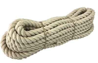 10 mm Natur Baumwollseil x 35 Meter Hank, weiches Baumwollseil, weiß Naturseil