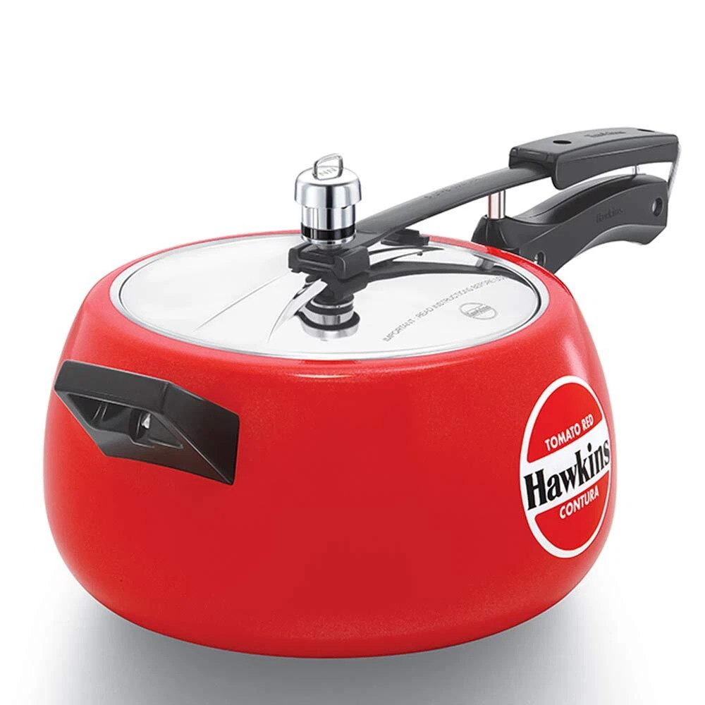 Hawkins Contura 5 Litre Aluminium Pressure Cooker, Ceramic Coated Handi Cooker