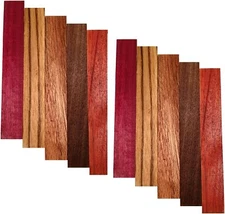 Pen Blank 3/4x 3/4x 5 Combo -Purpleheart, Zebrawood, Sapele, Walnut, Padauk