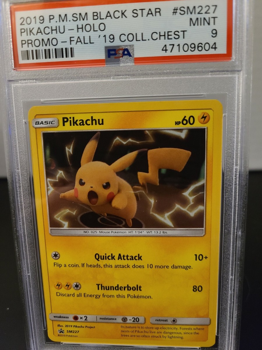 2019 P.M. SM Black Star #SM227 Pikachu Holo Promo-Fall '19 Coll
