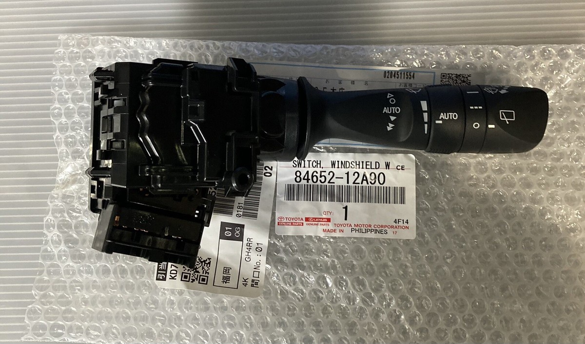 OEM 84652-12A90 Toyota Genuine Windshield Wiper Switch Assy