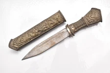 Antique Tibet Tibetan Bhutan Khampa Husa Knife Highlanders Knife Dagger