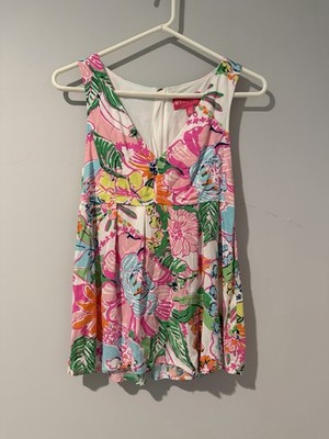 Lilly Pulitzer x Target Multicolor Floral Top Size S/P Babydoll