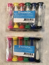 6 Pcs Colorful Hourglass Sandglass Sand Clock Timers Set