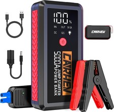 5000A Auto Starthilfe 12V Powerbank 26800mAh Booster bis 8L Benzin/Diesel IP65