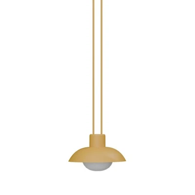LED Akku Hängelampe dimmbar Gelb IP54 3000 K rund Ø20 cm Pendelleuchte Außen - Bild 1 von 3