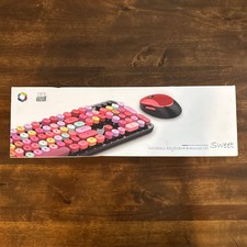 Mofii Sweet Wireless Computer Keyboard and Mouse Combo, Full Size Keyboard white