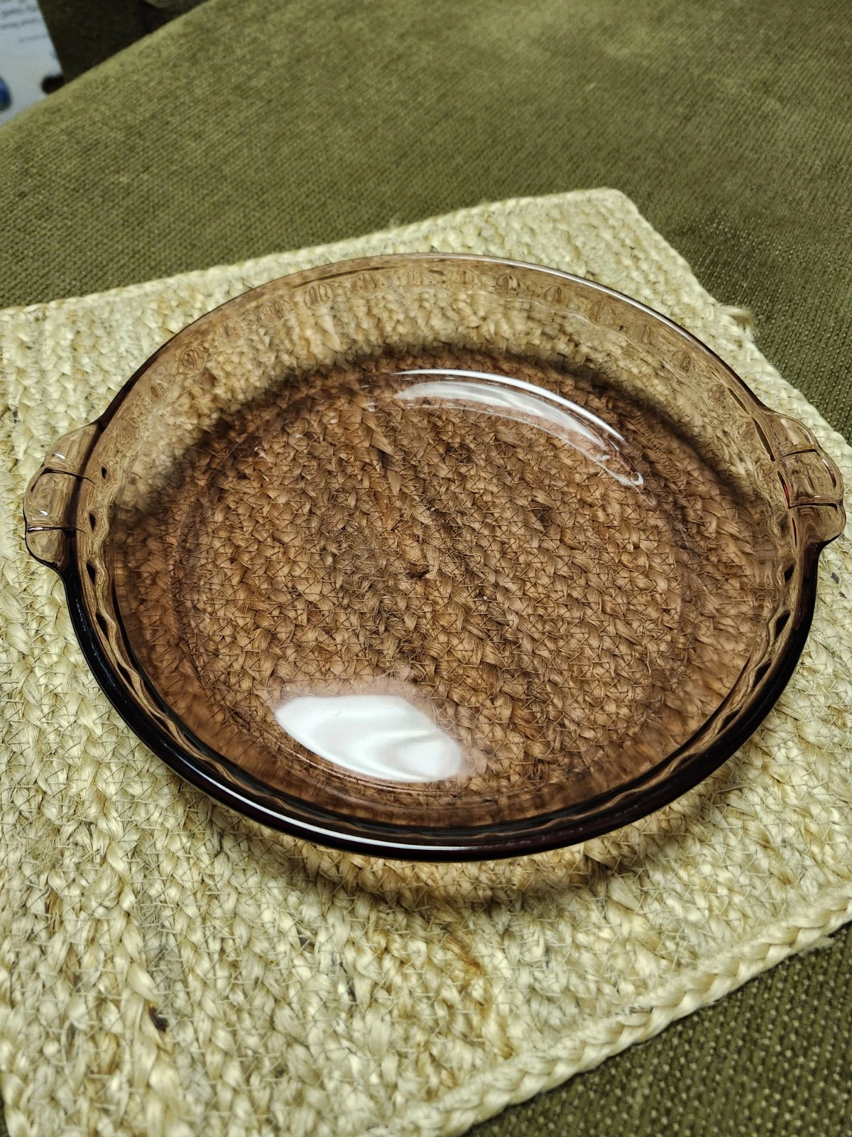 Pyrex Pie Cranberry Glass 10" Fluted Edge Plate Pan Oven Dish #229 USA