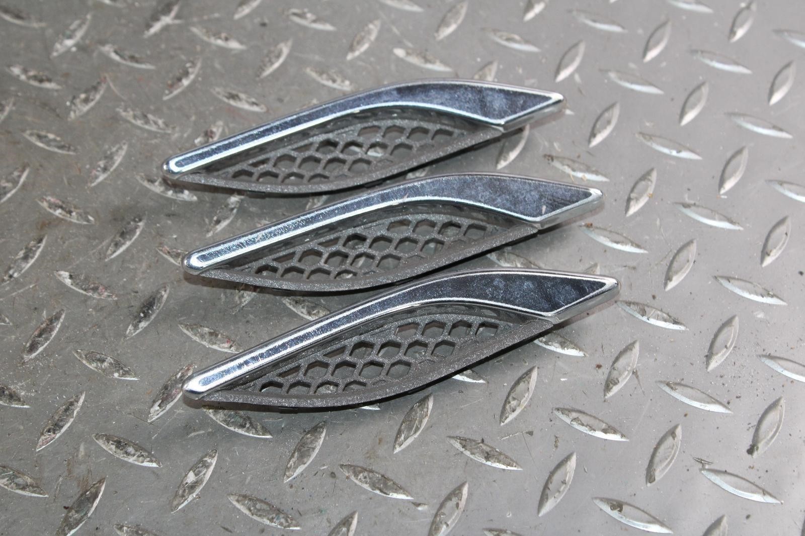 14-17 Ghibli Driver LH Left Fender Grille Grill Vent Insert Trim Set Of 3x OEM