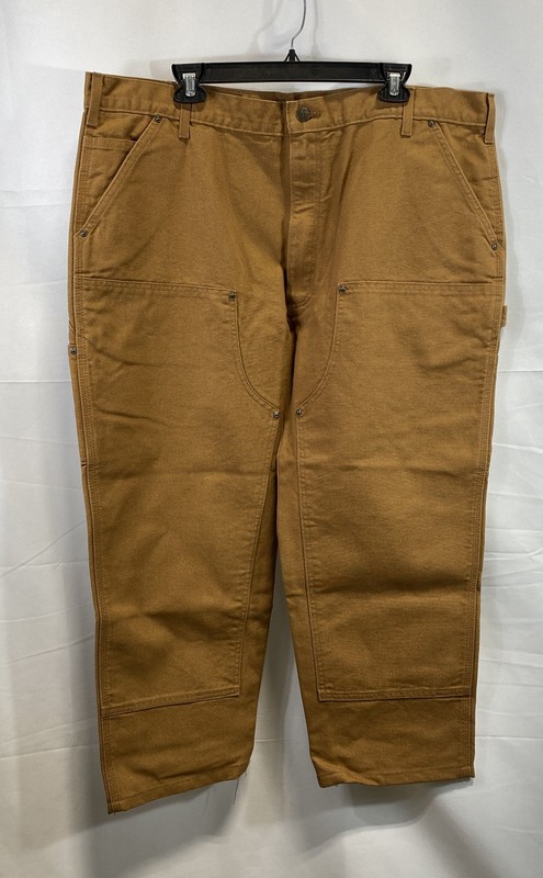 Carhartt Men's B136 Brown Firm Duck Loose Fit Double-Front Work Dungaree 42x30