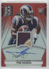 2014 Panini Spectra Rookie Jersey Auto Red Prizm 2/10 Tre Mason #225 Auto 2r8
