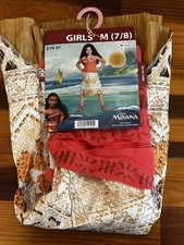 Disney Princess MOANA Costume Girls Size M 7/8 Dress Outfit Halloween COSPLAY