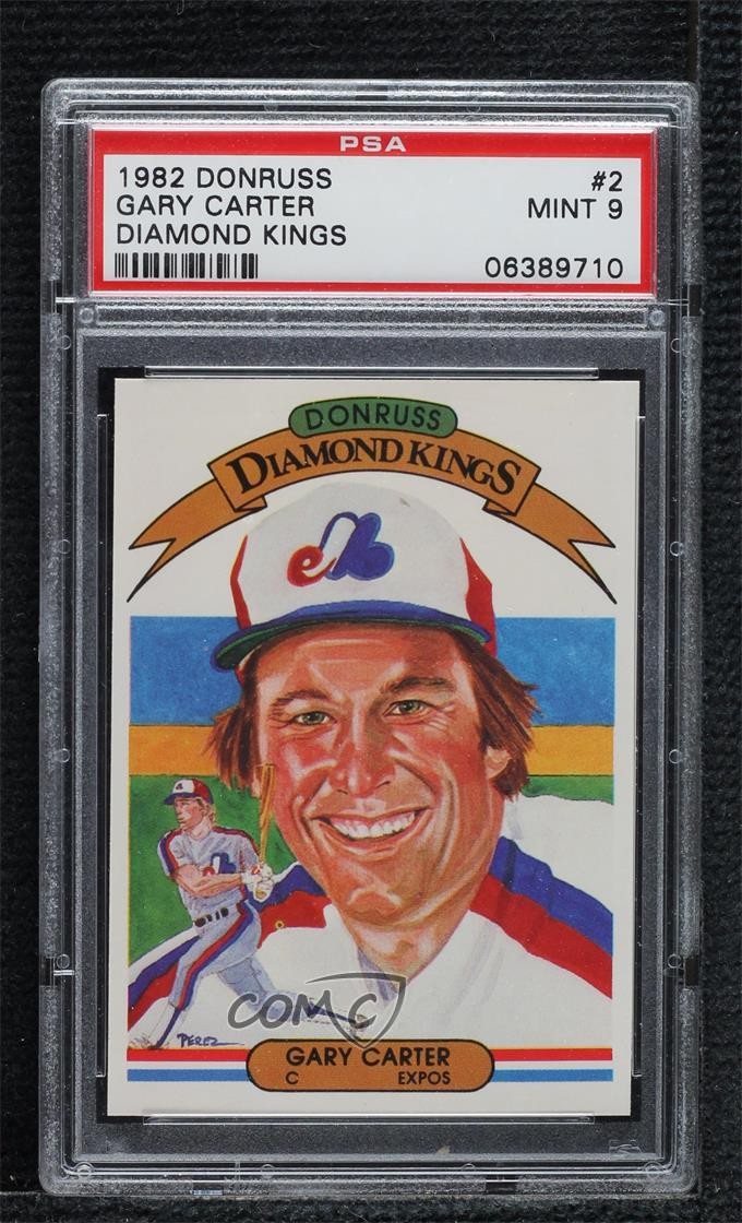 1982 Donruss Diamond Kings Gary Carter #2 PSA 9 MINT HOF