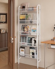 UMDONX Behind The Door Bathroom Shelf Narrow 5-Tier Space Saving Storage Shelf W
