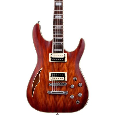 Schecter Guitar Research C1 EA Classic SemiHollow Guitar Faded Vintage Sunbrst
