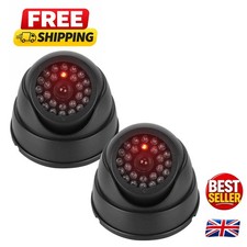 Cost-Effective 2x Dome Dummy CCTV Cameras - Ideal for Home and Business Security