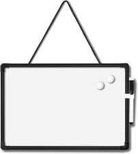 Double-Sided Small White Board Dry Erase, 11" x 7" Mini Hanging Dry Erase Board 