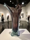 15.5" Vintage Amethyst Murano Crystal Glass Vase