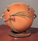 Vintage - Roseville Pottery - Brown Pinecone Pillow Vase (845 - 8") Beautiful